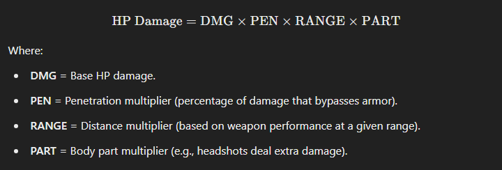 Delta Force Damage Calculation